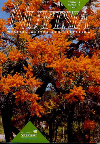 NUYTSIA - WESTERN AUSTRALIAN HERBARIUM - VOLUME 14, NUMBER 1/2 2001