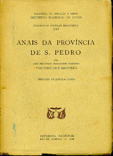 ANAIS DA PROVÍNCIA DE SÃO PEDRO