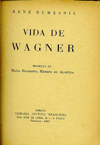 VIDA DE WAGNER