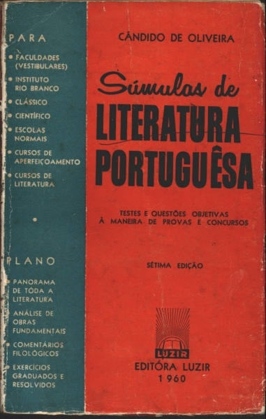 Súmulas de Literatura Portuguêsa