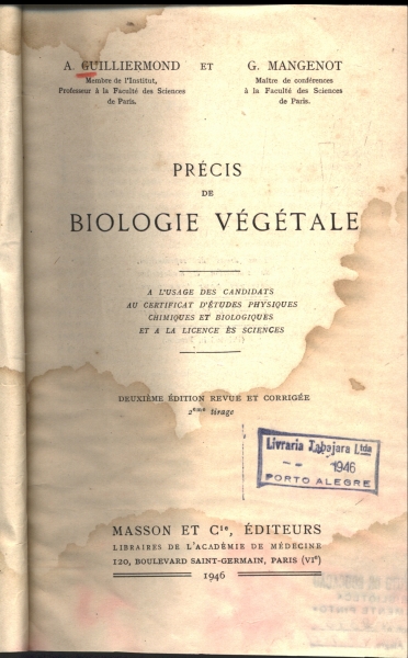Précis de Biologie Végétale