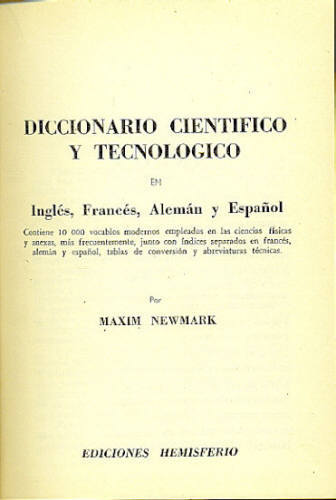 DICCIONARIO CIENTIFICO Y TECNOLOGICO