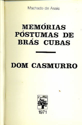 MEMÓRIAS PÓSTUMAS DE BRÁS CUBAS