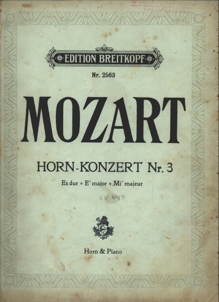 Horn-Konzert N°3 Es dur KV 447