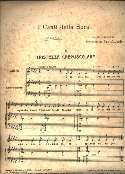 I Canti Della Sera - Valsa