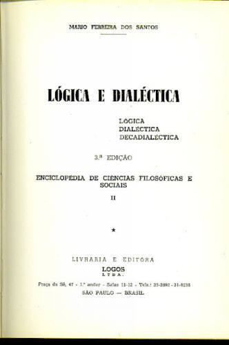 LÓGICA E DIALÉCTICA