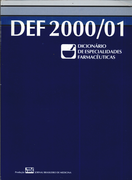 Dicionário de Especialidades Farmacêuticas Def 2000/01