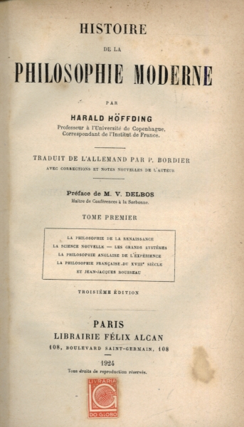 Histoire De La Philosophie Moderne (2 Volumes)