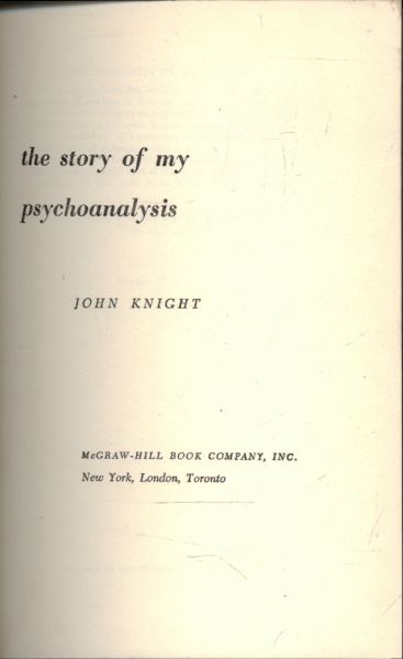 The Story of my Psychoanalysis