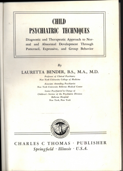 Child Psychiatric Techniques