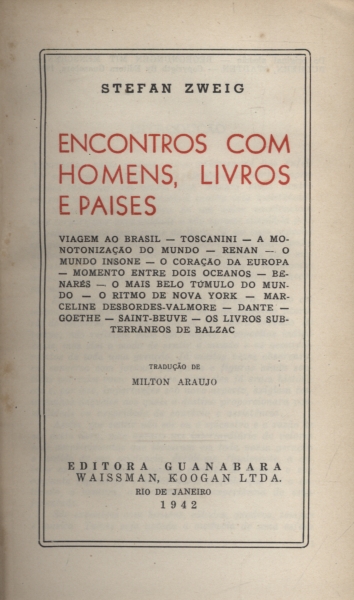 Encontros Com Homens, Livros e Países