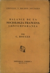 Balance de la Sociologia Francesa Contemporanea