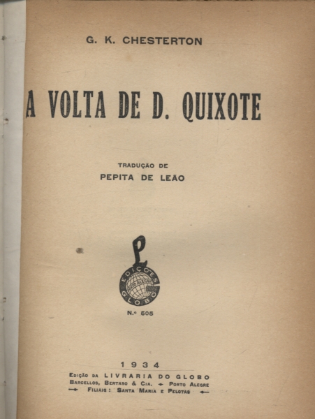 A Volta de d. Quixote