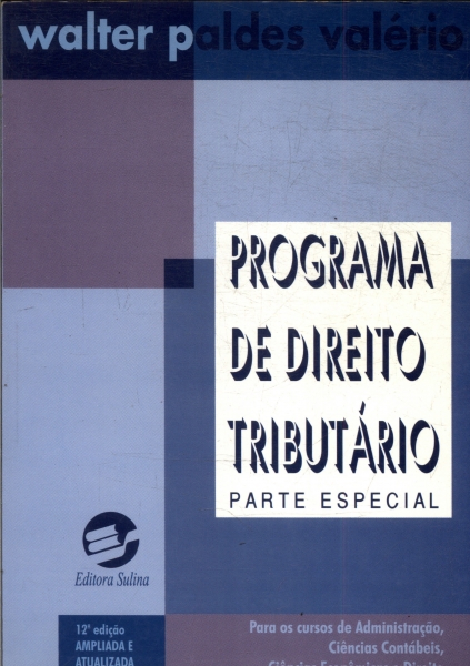 Programa De Direito Tributário