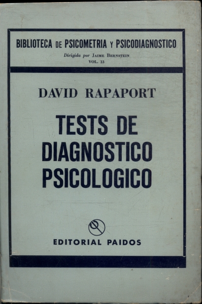 Tests De Diagnostico Psicologico (inclui Caderno De Testes)