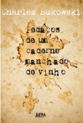 Pedaços de um caderno manchado de vinho