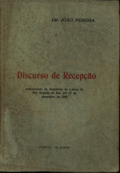 Discurso De Recepção