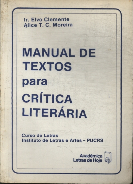 Manual De Textos Para Crítica Literária