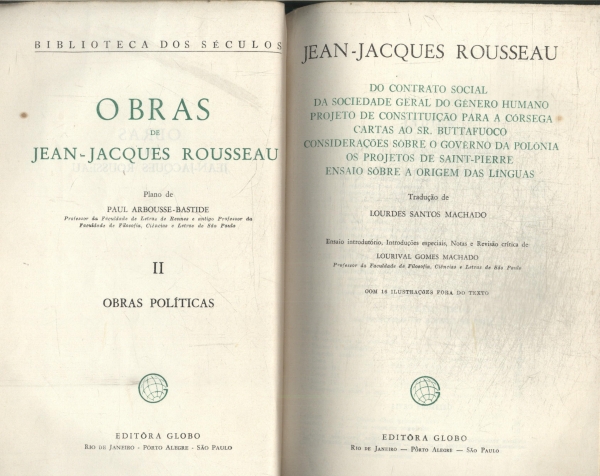 Obras De Jean-jacques Rousseau Vol 2