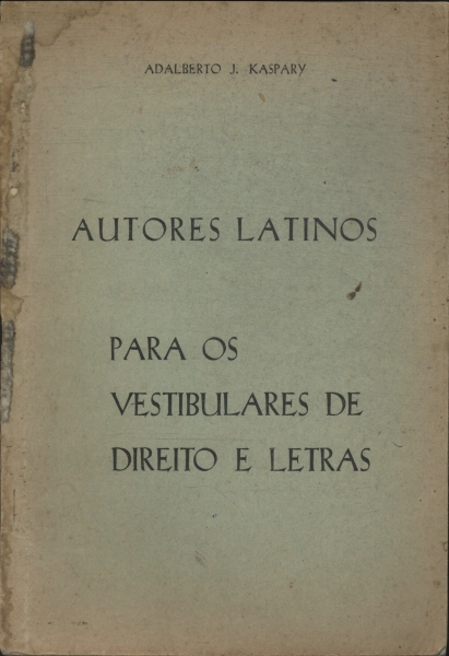Autores Latinos Para Os Vestibulares De Direito E Letras