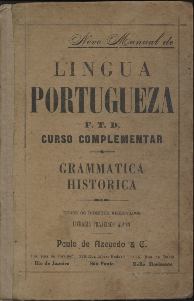 Novo Manual De Língua Portugueza