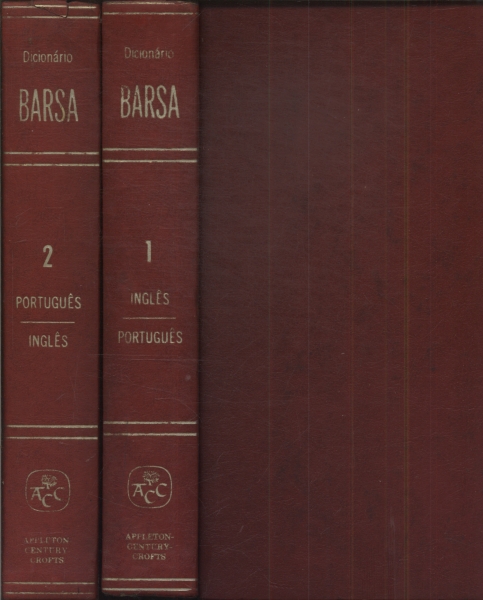 Novo Dicionário Barsa Das Línguas Inglesa E Portuguesa (2 Volumes - 1969)