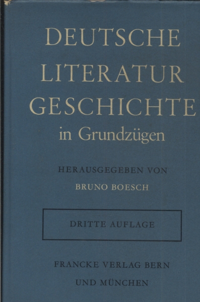 Deutsche Literatur Geschichte In Grundzugen