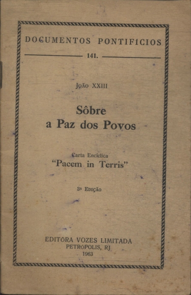 Sôbre A Paz Dos Povos