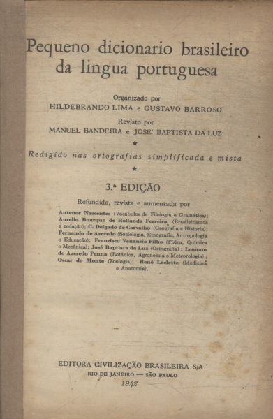 Pequeno Dicionário Brasileiro Da Língua Portuguesa