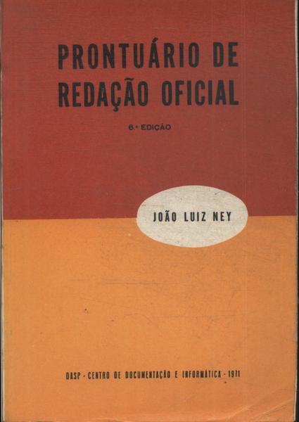 Prontuário De Redação Oficial