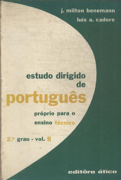 Estudo Dirigido De Português 2º Grau Vol 2