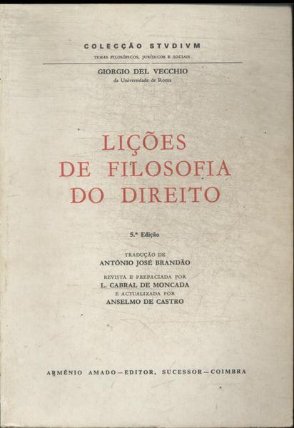 Lições De Filosofia Do Direito
