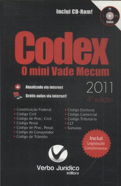 Codex: O Mini Vade Mecum 2011 (não Inclui Cd)
