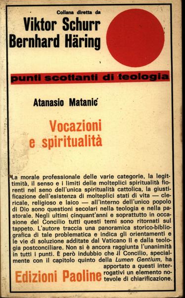 Vocazioni E Spiritualitá