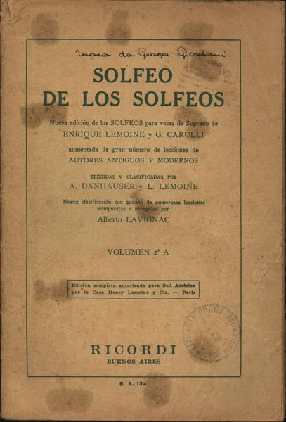 Solfeo De Los Solfeos Vol 2a