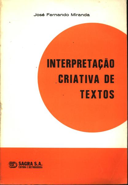 Interpretação Criativa De Textos