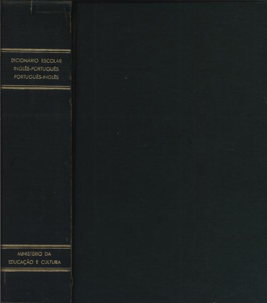 Dicionário Escolar Inglês-português Português-inglês (1966)
