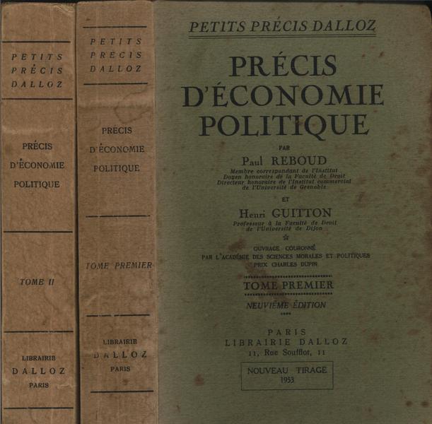 Précis D'économie Politique (2 Volumes)