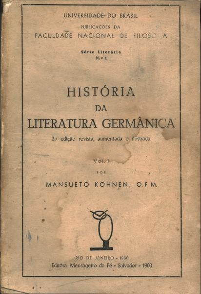 História Da Literatura Germânica Vol 1