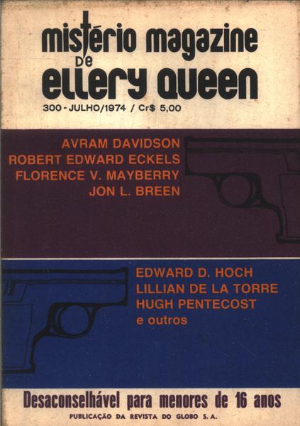 Mistério Magazine De Ellery Queen Nº 300