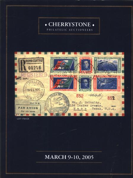 Cherrystone Philatelic Auctioneers March 9-10, 2005