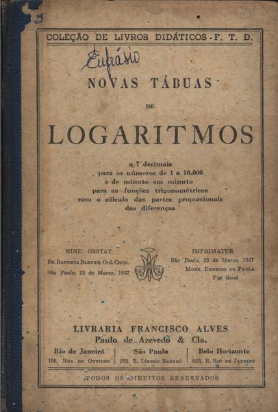 Novas Tábuas De Logaritmos (1937)