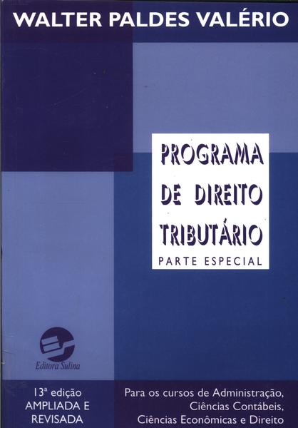 Programa De Direito Tributário