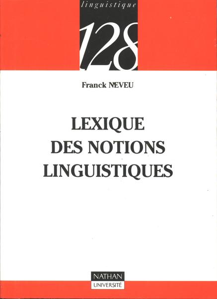 Lexique Des Notions Linguistiques