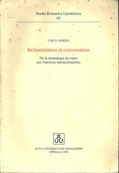 Reformulation Et Conversation