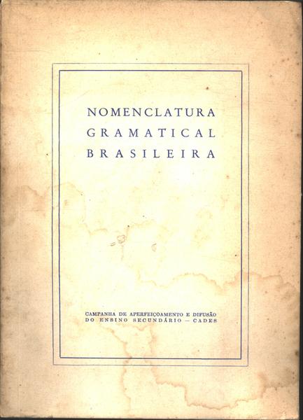 Nomenclatura Gramatical Brasileira
