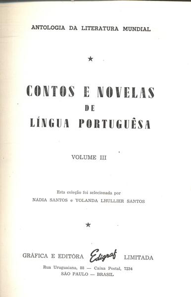 Contos E Novelas De Língua Portuguêsa Vol 3