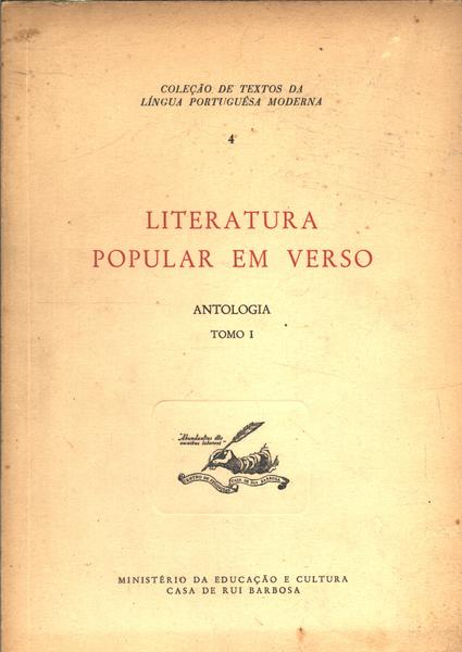 Literatura Popular Em Verso: Antologia - Tomo I
