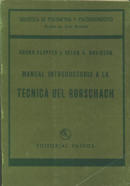 Manual Introductorio A La Tecnica Del Rorschach