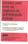 Estudos Para Uma Lei Orgânica Da Administração Federal